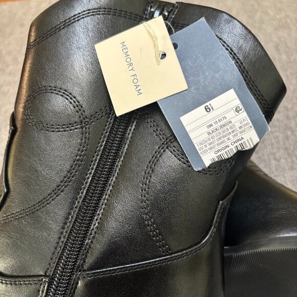 Universal Thread Jenson Women’s Black Western Cowboy Boots Memory Foam Insole - Picture 4 of 6